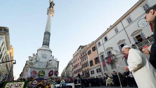 Immacolata Concezione, 8 dicembre a Piazza di Spagna con Papa Francesco