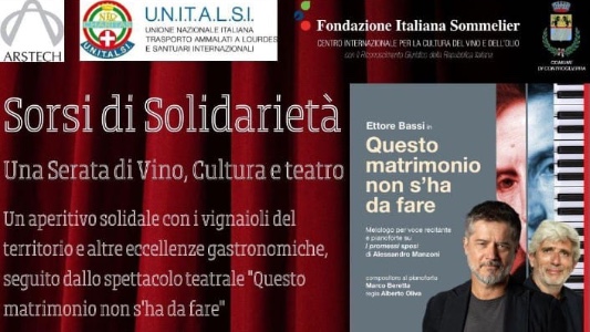 Sorsi di Solidarietà. A Giulianova una serata di vino, cultura e teatro