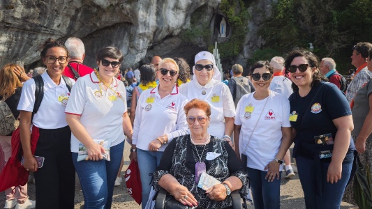 La Sezione Sicilia Orientale a Lourdes con i volontari Frates di Mussomeli